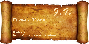 Furman Ilona névjegykártya